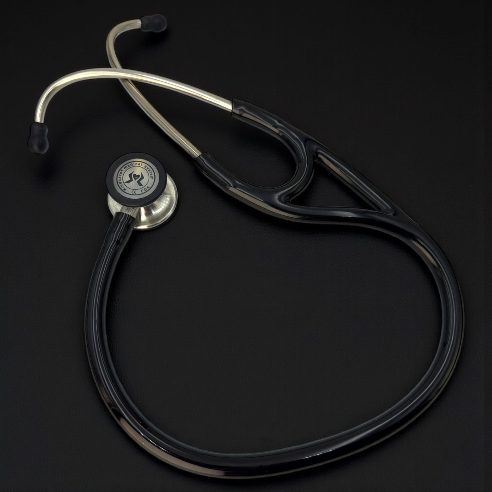 FONENDOSCOPIO DOBLE CAMPANA KINDCARE NEGRO