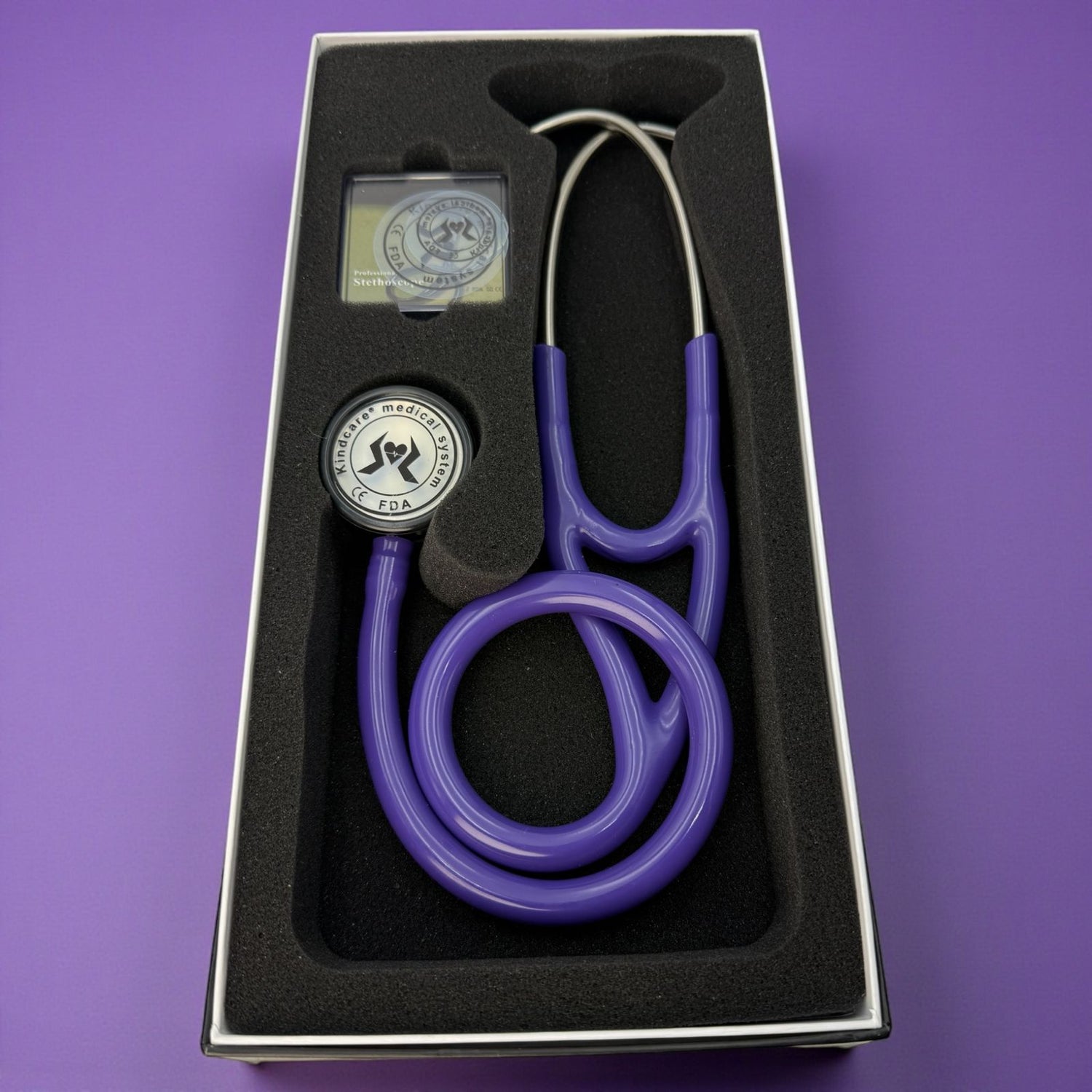 FONENDOSCOPIO DOBLE CAMPANA KINDCARE MORADO