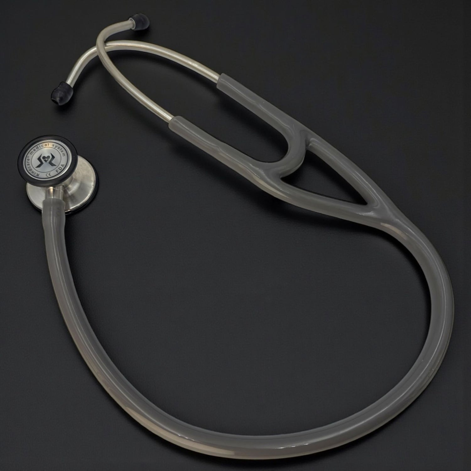 FONENDOSCOPIO DOBLE CAMPANA KINDCARE GRIS