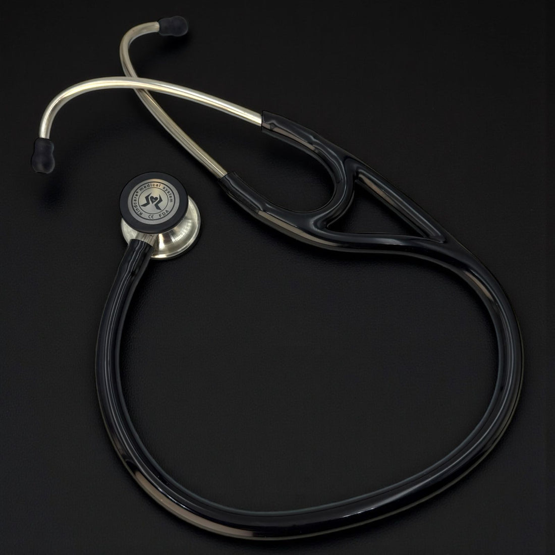 FONENDOSCOPIO DOBLE CAMPANA KINDCARE NEGRO