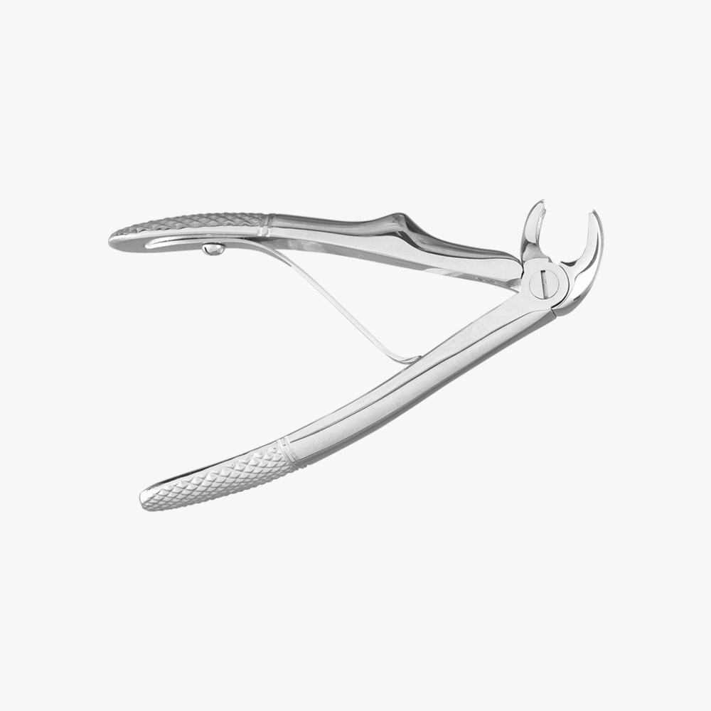 FORCEPS DENTAL CURVO SOBRE EL BORDE PICOLORO FINO INFANTIL
