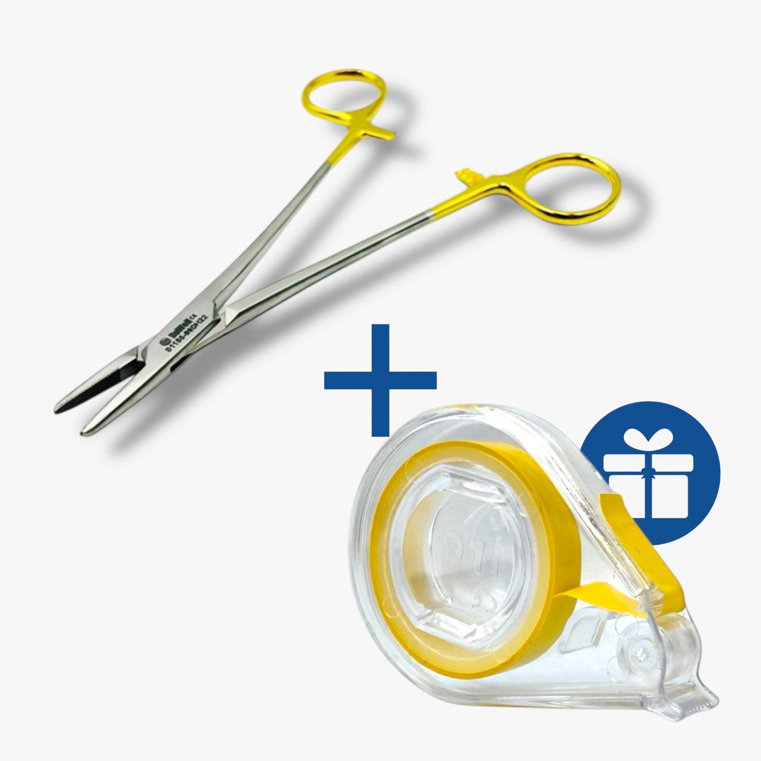 PORTA AGUJAS MAYO HEGAR 16 CM TUNGSTENO DOWELL + CINTA DE MARCAJE AMARILLA