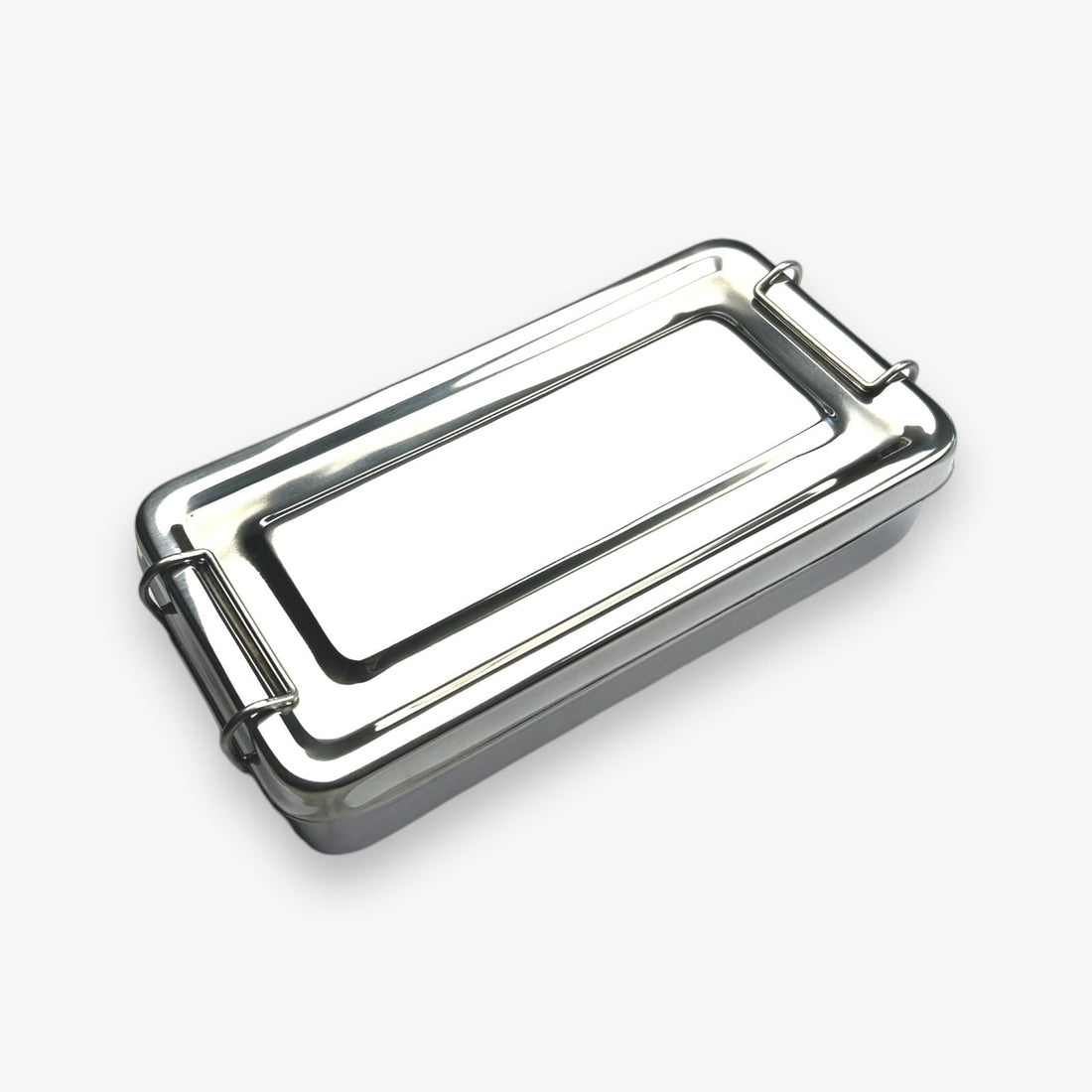 CAJA INSTRUMENTAL 20X10X4 CM LISA CON BROCHES